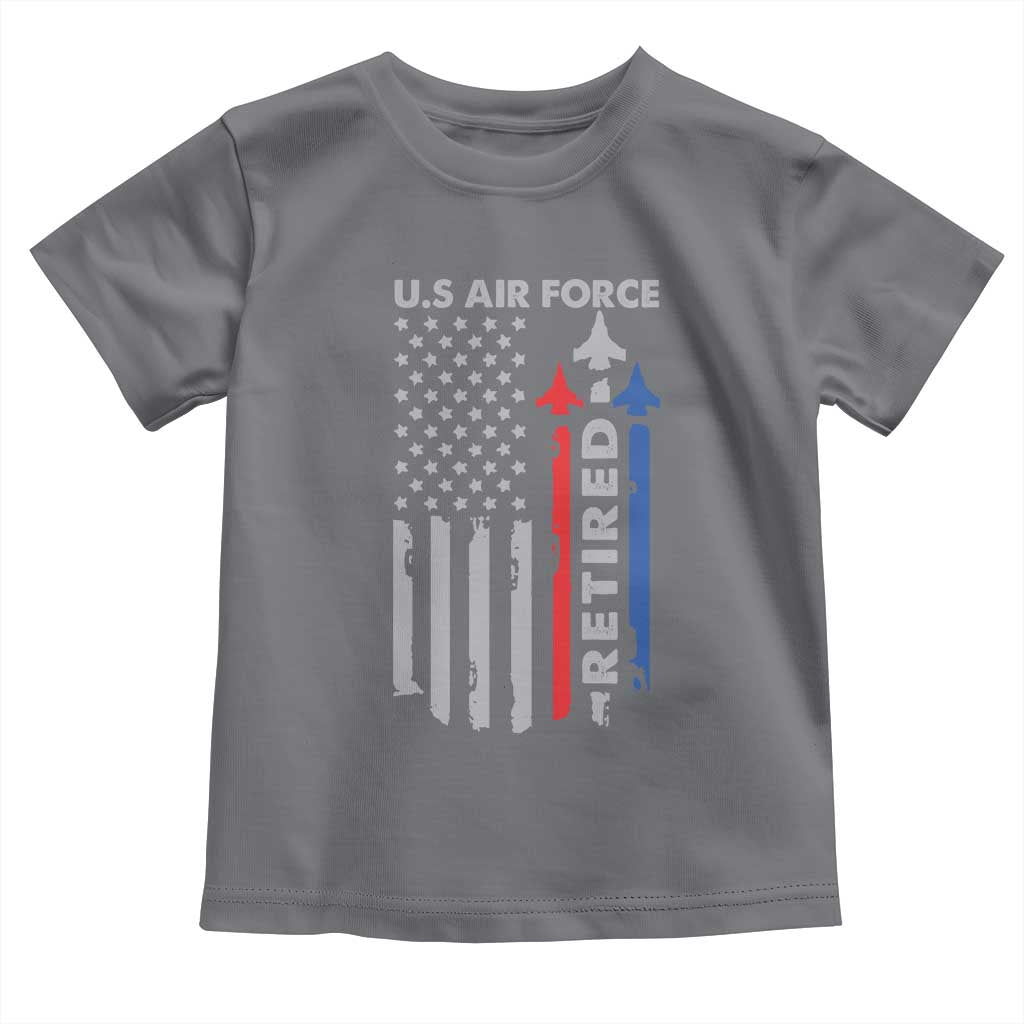 Veteran US Air Force Toddler T Shirt Vintage USA Flag Veterans - Wonder Print Shop
