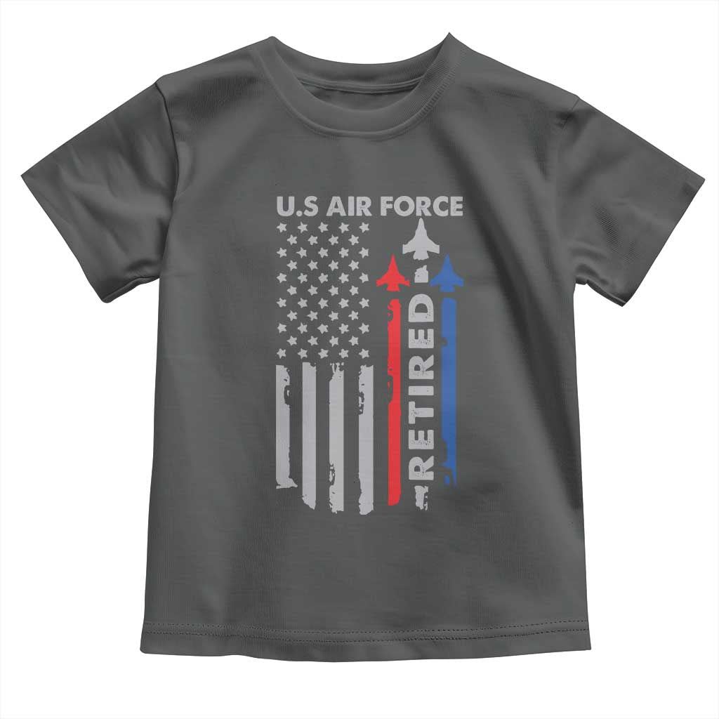 Veteran US Air Force Toddler T Shirt Vintage USA Flag Veterans - Wonder Print Shop