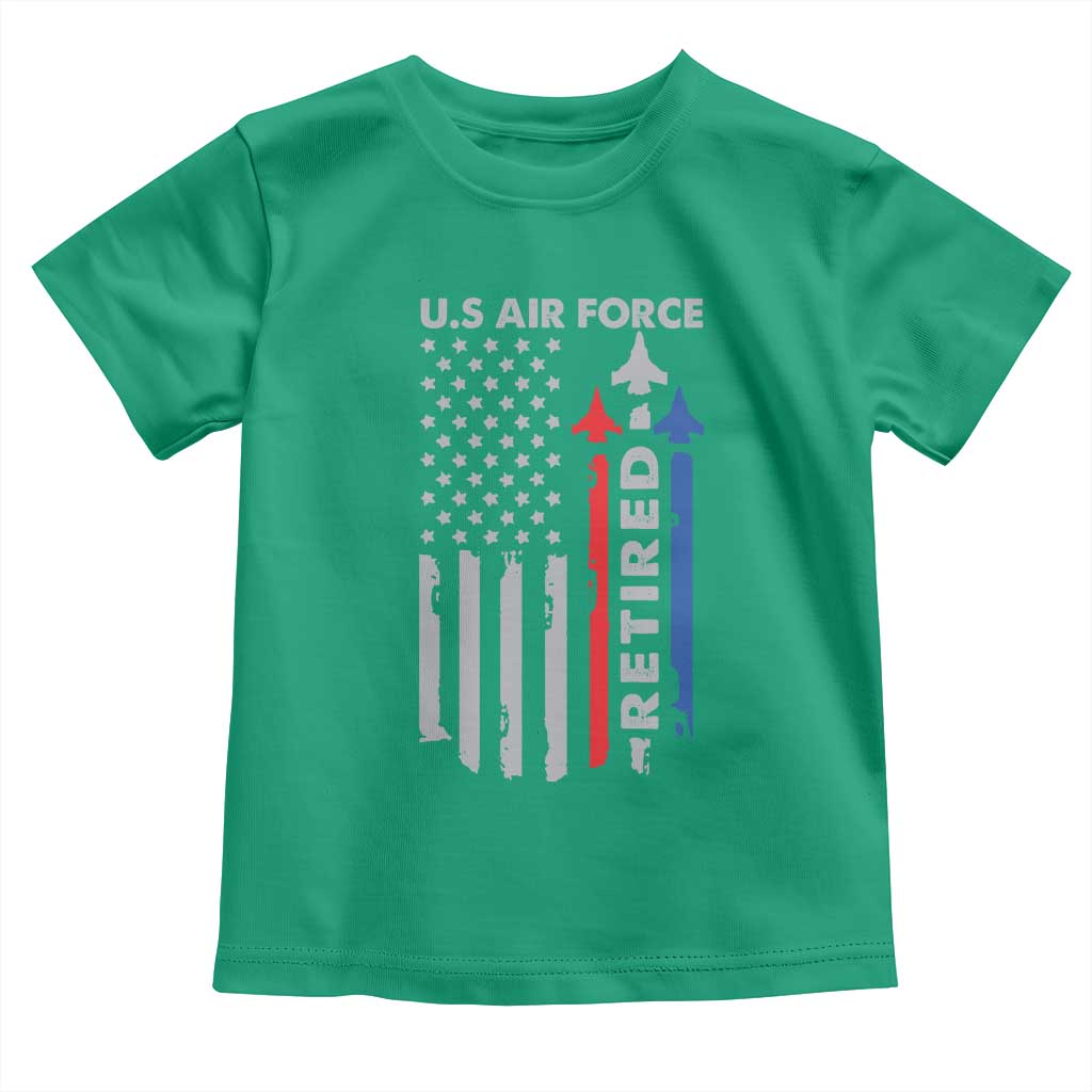 Veteran US Air Force Toddler T Shirt Vintage USA Flag Veterans - Wonder Print Shop