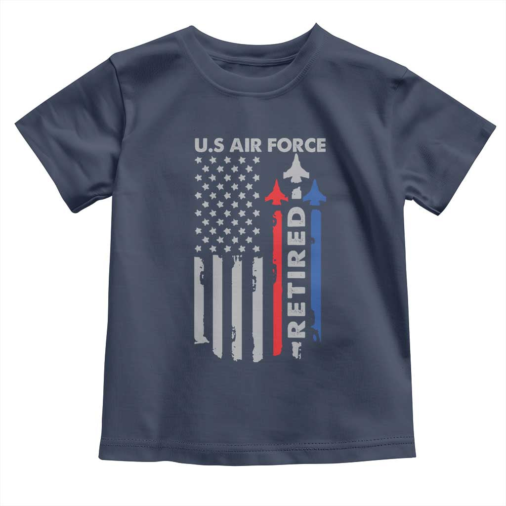 Veteran US Air Force Toddler T Shirt Vintage USA Flag Veterans - Wonder Print Shop