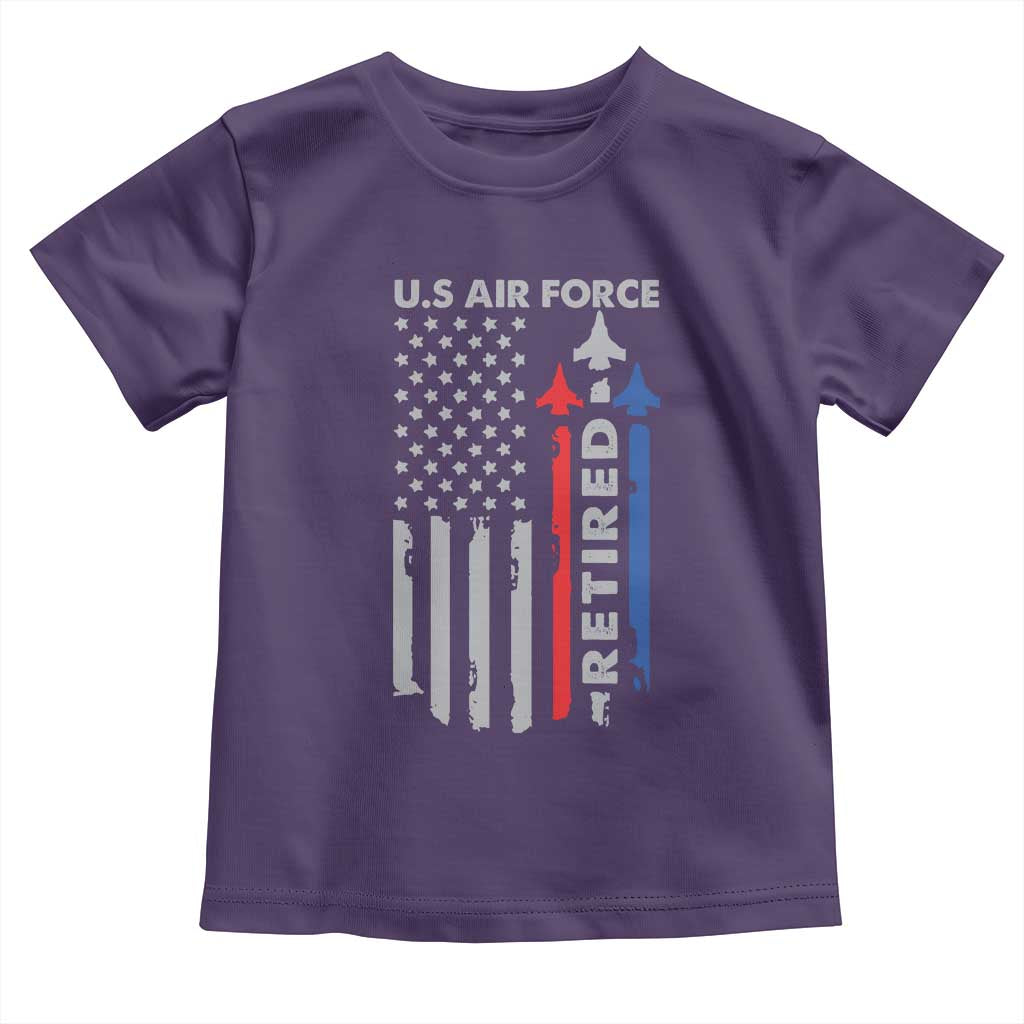 Veteran US Air Force Toddler T Shirt Vintage USA Flag Veterans - Wonder Print Shop