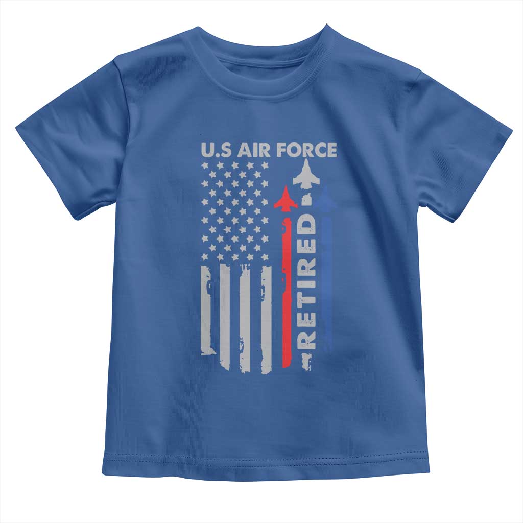 Veteran US Air Force Toddler T Shirt Vintage USA Flag Veterans - Wonder Print Shop