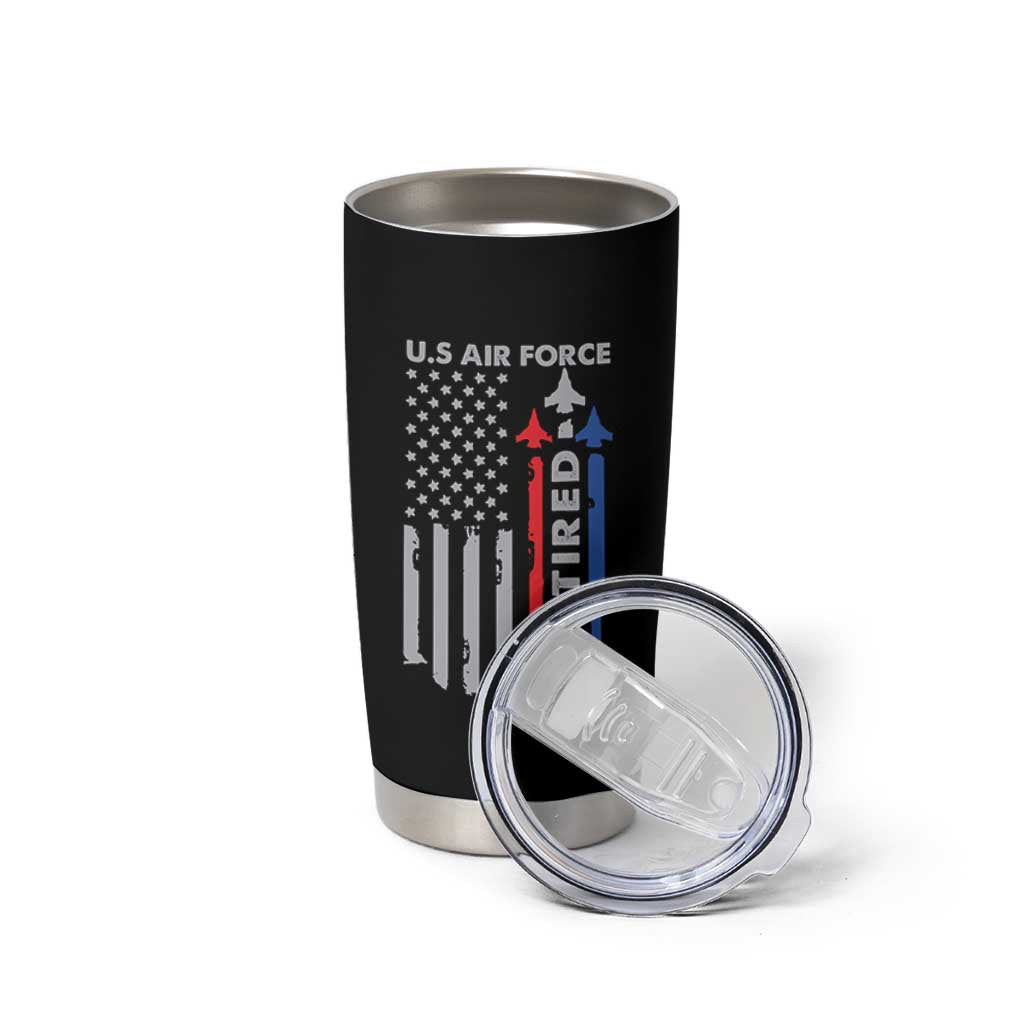 Veteran US Air Force Tumbler Cup Vintage USA Flag Veterans - Wonder Print Shop