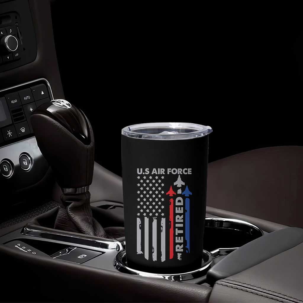 Veteran US Air Force Tumbler Cup Vintage USA Flag Veterans - Wonder Print Shop
