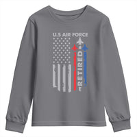 Veteran US Air Force Youth Sweatshirt Vintage USA Flag Veterans - Wonder Print Shop