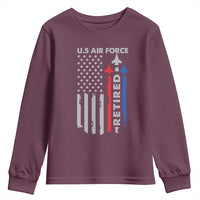 Veteran US Air Force Youth Sweatshirt Vintage USA Flag Veterans - Wonder Print Shop