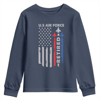 Veteran US Air Force Youth Sweatshirt Vintage USA Flag Veterans - Wonder Print Shop
