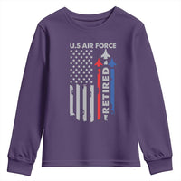 Veteran US Air Force Youth Sweatshirt Vintage USA Flag Veterans - Wonder Print Shop