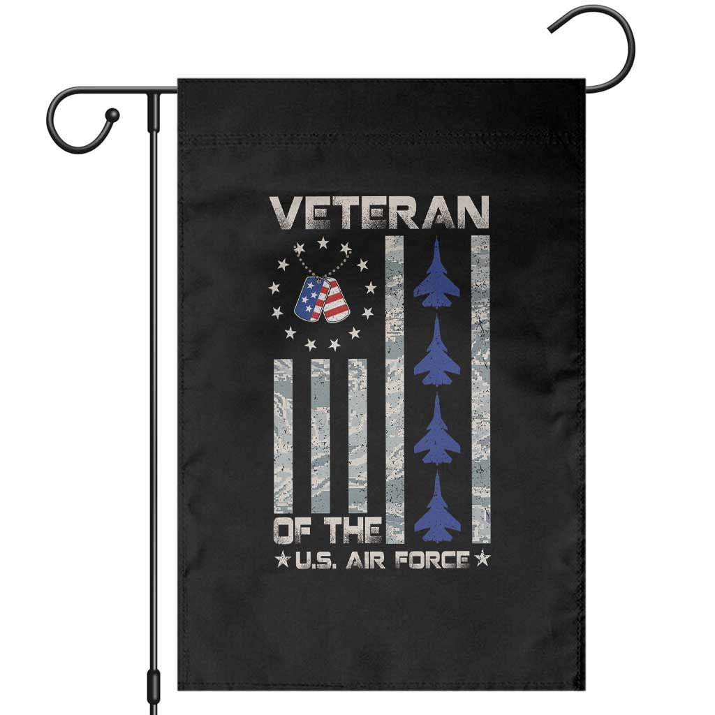 Veteran Of The US Air Force Garden Flag Vintage Camo USA Flag Veterans - Wonder Print Shop