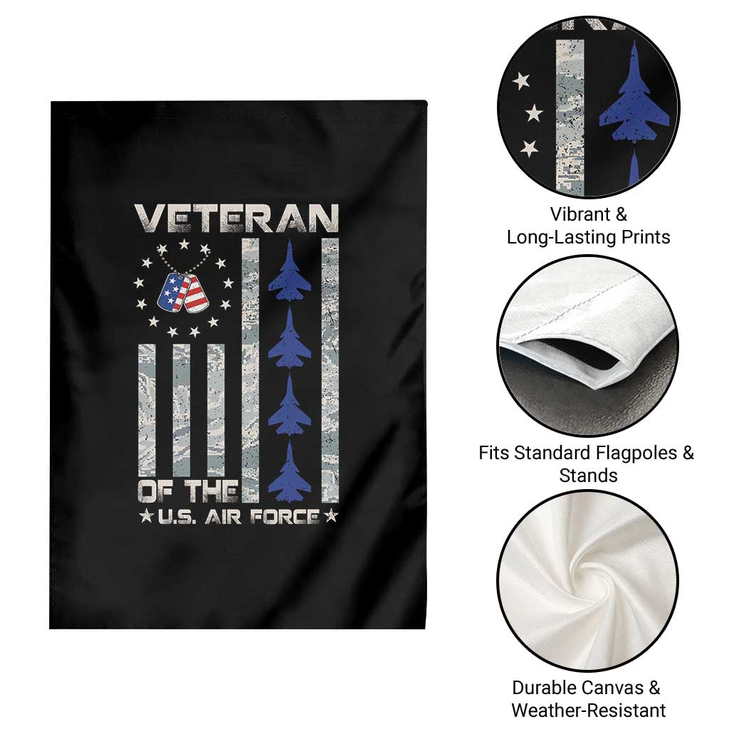 Veteran Of The US Air Force Garden Flag Vintage Camo USA Flag Veterans - Wonder Print Shop