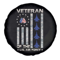 Veteran Of The US Air Force Spare Tire Cover Vintage Camo USA Flag Veterans - Wonder Print Shop