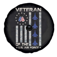 Veteran Of The US Air Force Spare Tire Cover Vintage Camo USA Flag Veterans - Wonder Print Shop