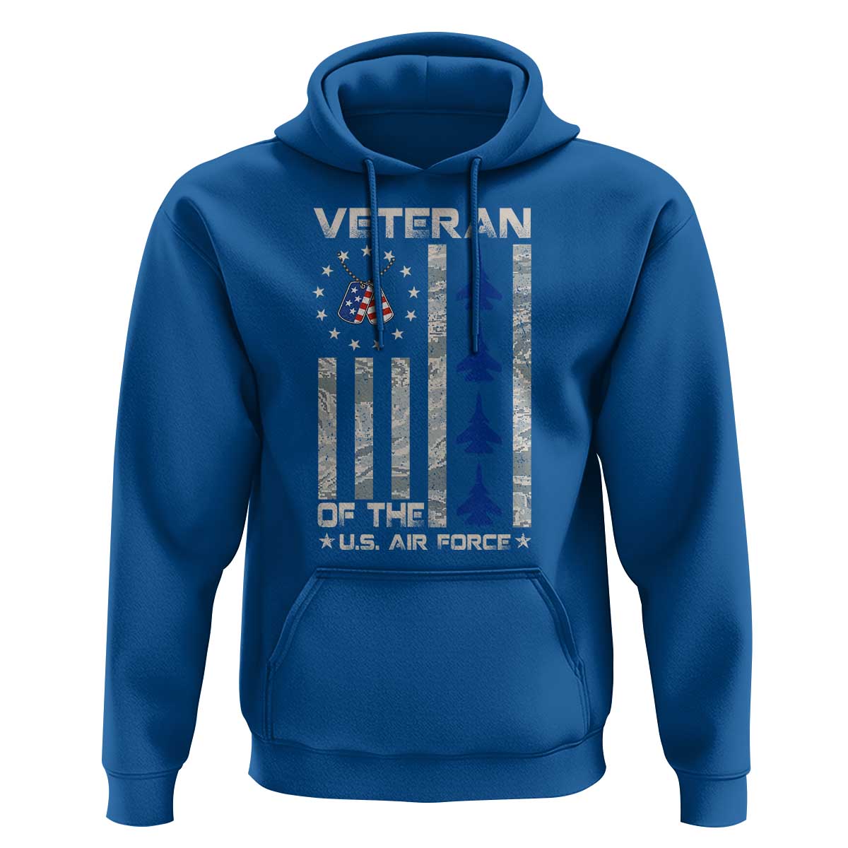 Veteran Of The US Air Force Hoodie Vintage Camo USA Flag Veterans - Wonder Print Shop