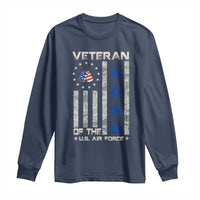 Veteran Of The US Air Force Long Sleeve Shirt Vintage Camo USA Flag Veterans - Wonder Print Shop