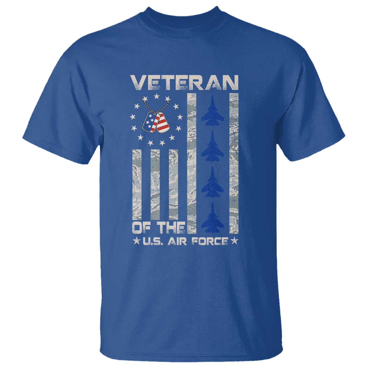Veteran Of The US Air Force T Shirt Vintage Camo USA Flag Veterans - Wonder Print Shop