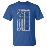 Veteran Of The US Air Force T Shirt Vintage Camo USA Flag Veterans - Wonder Print Shop
