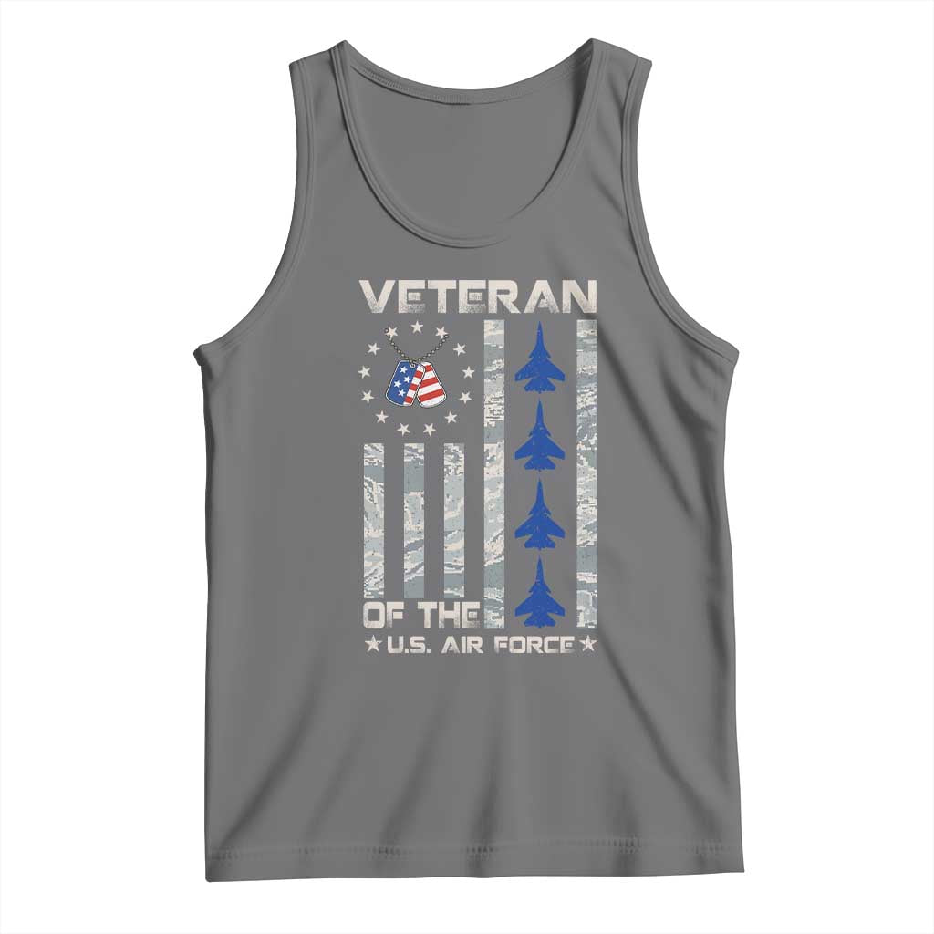 Veteran Of The US Air Force Tank Top Vintage Camo USA Flag Veterans - Wonder Print Shop