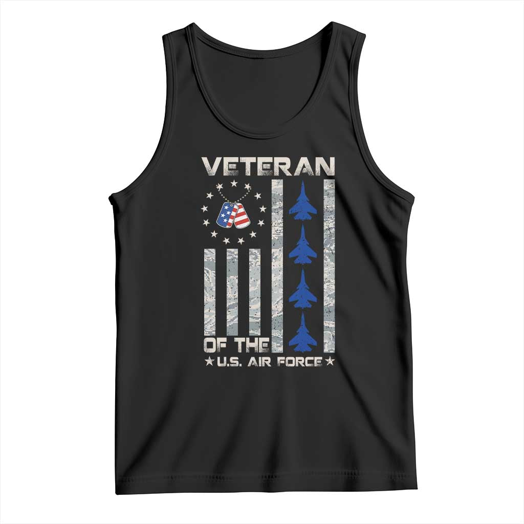 Veteran Of The US Air Force Tank Top Vintage Camo USA Flag Veterans - Wonder Print Shop
