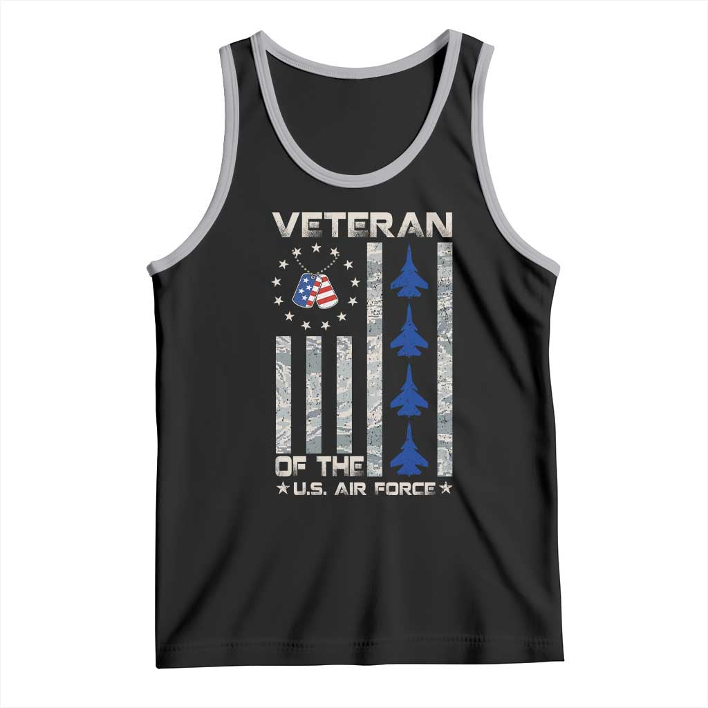 Veteran Of The US Air Force Tank Top Vintage Camo USA Flag Veterans - Wonder Print Shop
