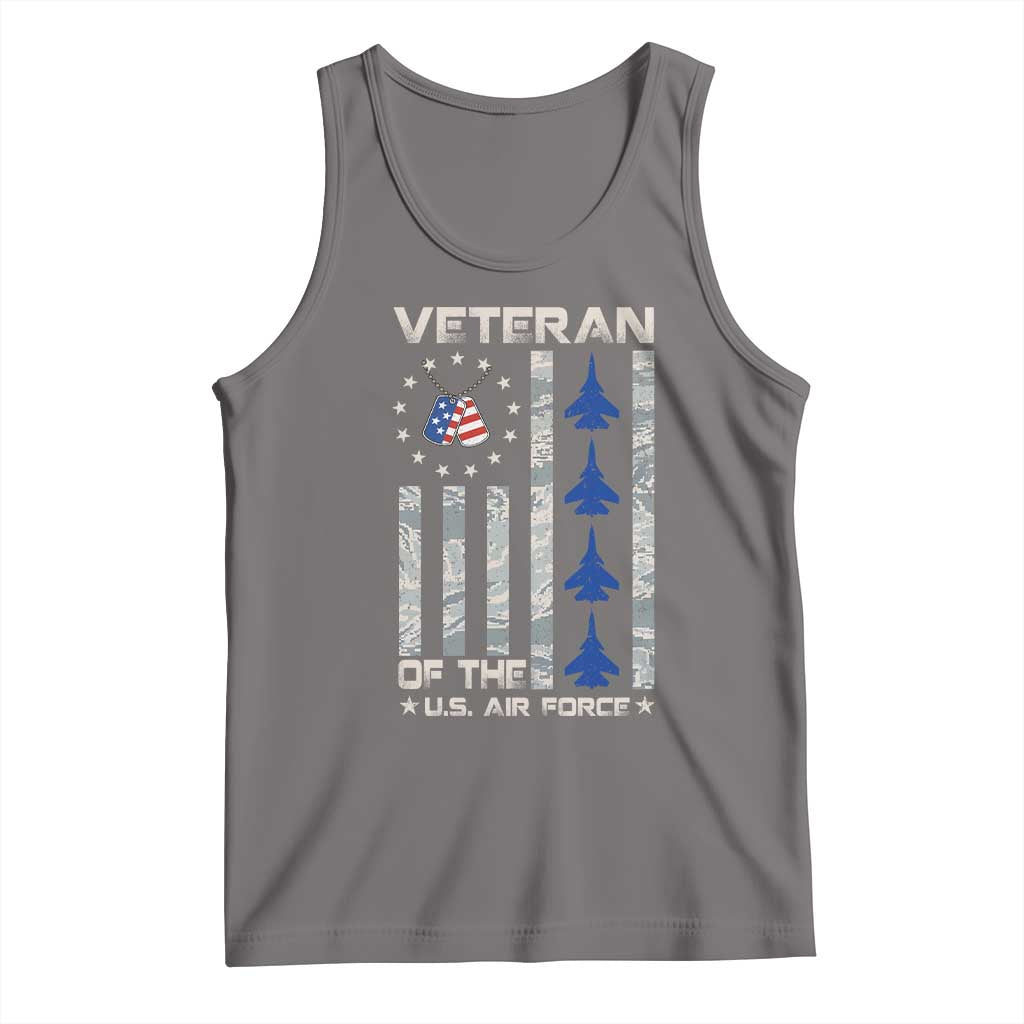 Veteran Of The US Air Force Tank Top Vintage Camo USA Flag Veterans - Wonder Print Shop