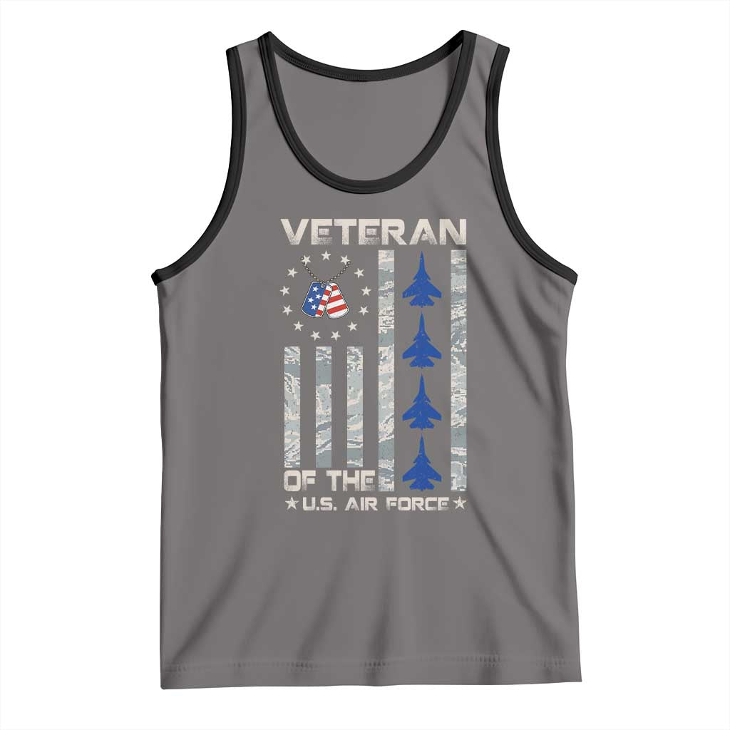 Veteran Of The US Air Force Tank Top Vintage Camo USA Flag Veterans - Wonder Print Shop