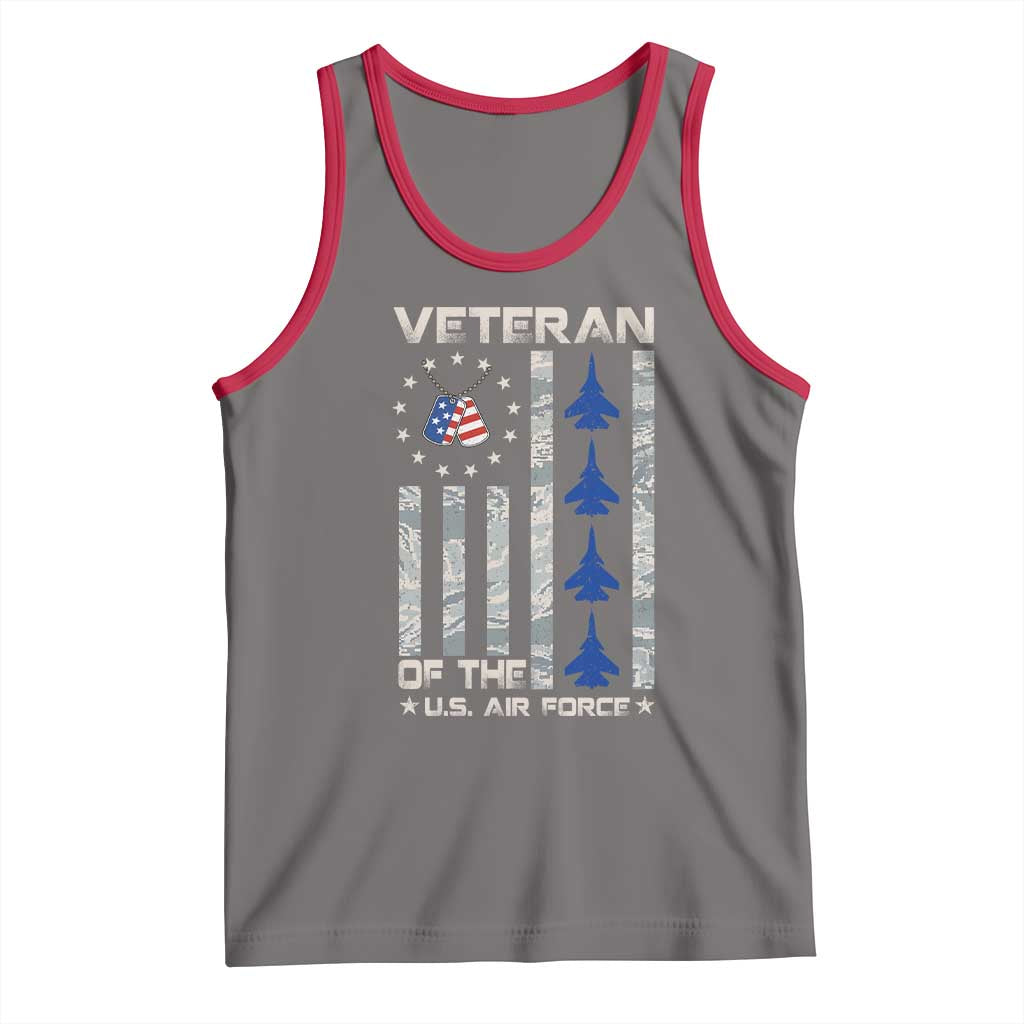 Veteran Of The US Air Force Tank Top Vintage Camo USA Flag Veterans - Wonder Print Shop