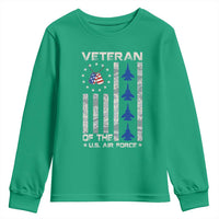 Veteran Of The US Air Force Youth Sweatshirt Vintage Camo USA Flag Veterans - Wonder Print Shop