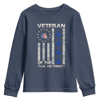 Veteran Of The US Air Force Youth Sweatshirt Vintage Camo USA Flag Veterans - Wonder Print Shop