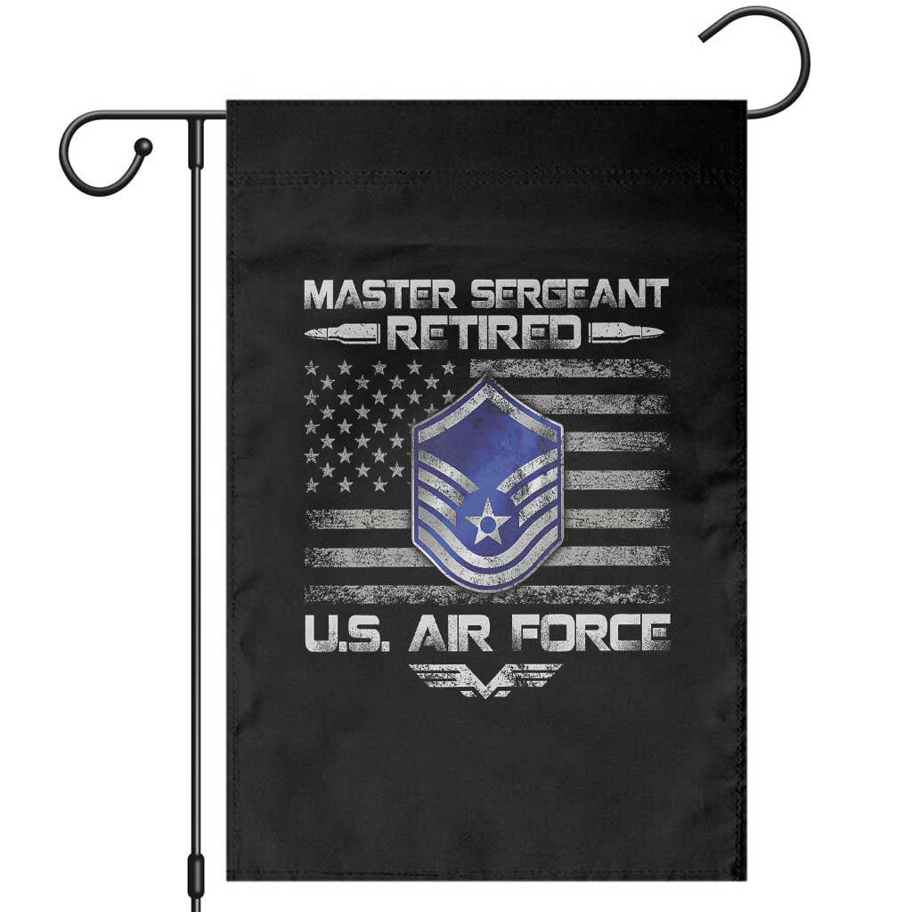 Retired Master Sergeant Of The Air Force Veteran Garden Flag Vintage USA Flag Veterans - Wonder Print Shop