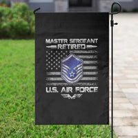 Retired Master Sergeant Of The Air Force Veteran Garden Flag Vintage USA Flag Veterans - Wonder Print Shop