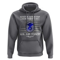 Retired Master Sergeant Of The Air Force Veteran Hoodie Vintage USA Flag Veterans - Wonder Print Shop