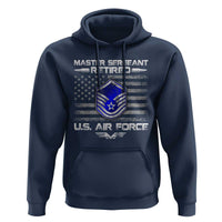 Retired Master Sergeant Of The Air Force Veteran Hoodie Vintage USA Flag Veterans - Wonder Print Shop