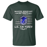 Retired Master Sergeant Of The Air Force Veteran T Shirt Vintage USA Flag Veterans - Wonder Print Shop