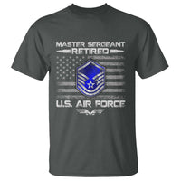 Retired Master Sergeant Of The Air Force Veteran T Shirt Vintage USA Flag Veterans - Wonder Print Shop