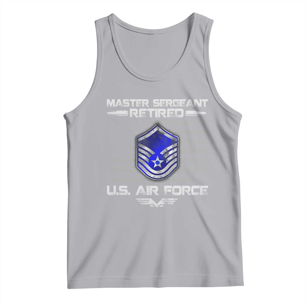 Retired Master Sergeant Of The Air Force Veteran Tank Top Vintage USA Flag Veterans - Wonder Print Shop