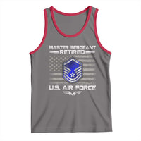 Retired Master Sergeant Of The Air Force Veteran Tank Top Vintage USA Flag Veterans - Wonder Print Shop