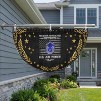 Retired Master Sergeant Of The Air Force Veteran Patriotic Fan Flag Vintage USA Flag Veterans