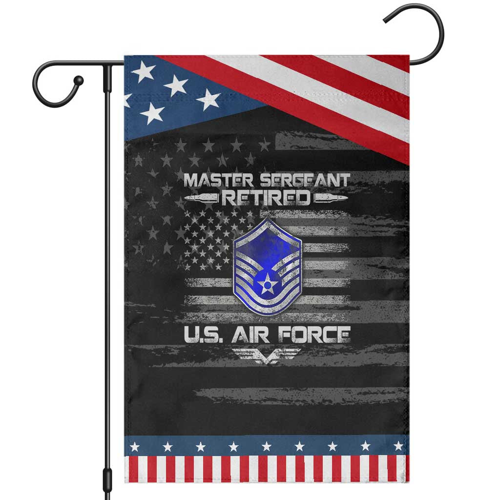 Retired Master Sergeant Of The Air Force Veteran Garden Flag Vintage USA Flag Veterans