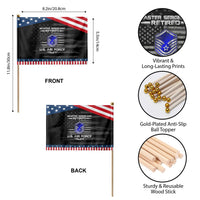 Retired Master Sergeant Of The Air Force Veteran Patriotic Handheld Flag Vintage USA Flag Veterans