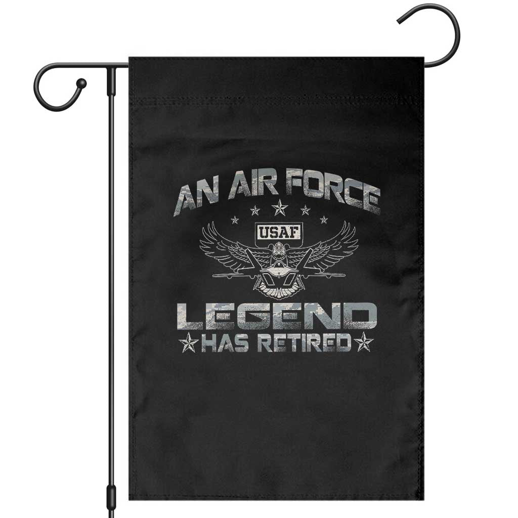 An Air Force Legend Has Retired Garden Flag Vintage Camo US Veteran - Wonder Print Shop