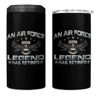 An Air Force Legend Has Retired 4 in 1 Can Cooler Tumbler Vintage Camo US Veteran - Wonder Print Shop