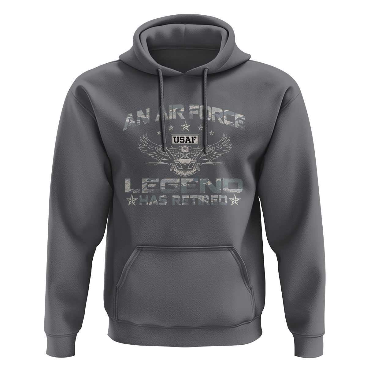 An Air Force Legend Has Retired Hoodie Vintage Camo US Veteran - Wonder Print Shop