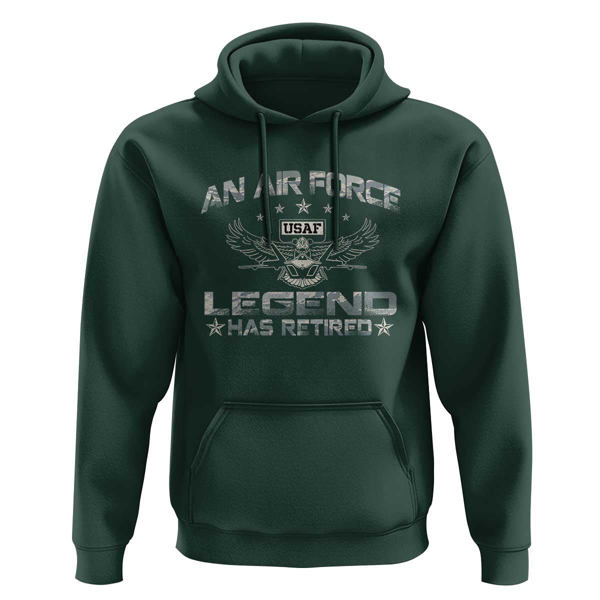 An Air Force Legend Has Retired Hoodie Vintage Camo US Veteran - Wonder Print Shop