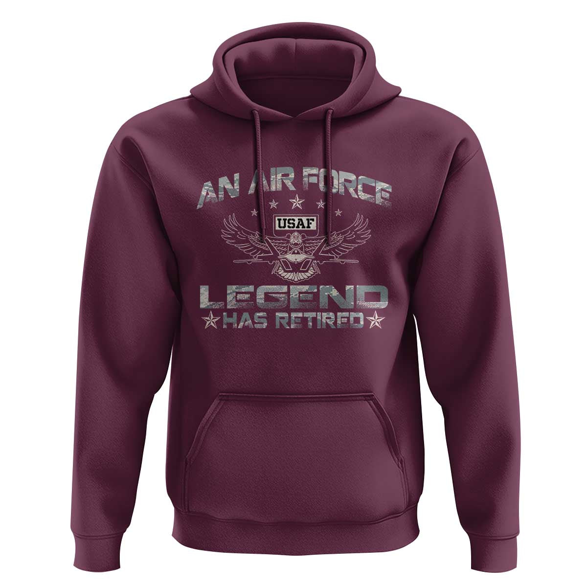 An Air Force Legend Has Retired Hoodie Vintage Camo US Veteran - Wonder Print Shop