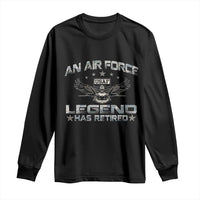 An Air Force Legend Has Retired Long Sleeve Shirt Vintage Camo US Veteran - Wonder Print Shop