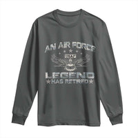 An Air Force Legend Has Retired Long Sleeve Shirt Vintage Camo US Veteran - Wonder Print Shop
