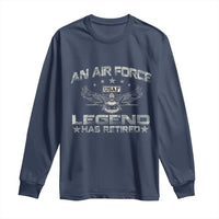 An Air Force Legend Has Retired Long Sleeve Shirt Vintage Camo US Veteran - Wonder Print Shop