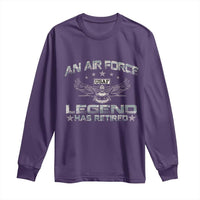 An Air Force Legend Has Retired Long Sleeve Shirt Vintage Camo US Veteran - Wonder Print Shop