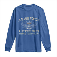 An Air Force Legend Has Retired Long Sleeve Shirt Vintage Camo US Veteran - Wonder Print Shop