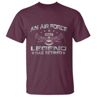 An Air Force Legend Has Retired T Shirt Vintage Camo US Veteran - Wonder Print Shop